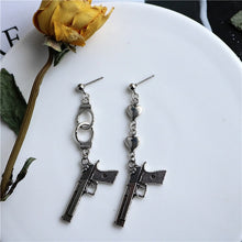 Load image into Gallery viewer, Punk Cheap Sliver Handcuffs Blade Gun Drop Earrings Creativity Jewelry Accessories Women Simple Fashion Cool Wholesale Pistols
