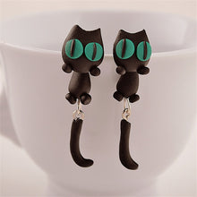 Load image into Gallery viewer, Luokey Cute Animal Earrings For Women Hanging 3D Cartoon Lovely Dog Stud Earrings Flower Panda Polymer Clay Girls Earing Jewelry
