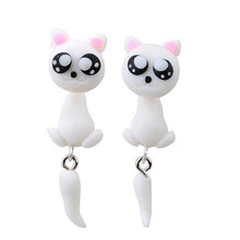 Load image into Gallery viewer, Luokey Cute Animal Earrings For Women Hanging 3D Cartoon Lovely Dog Stud Earrings Flower Panda Polymer Clay Girls Earing Jewelry
