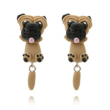 Load image into Gallery viewer, Luokey Cute Animal Earrings For Women Hanging 3D Cartoon Lovely Dog Stud Earrings Flower Panda Polymer Clay Girls Earing Jewelry

