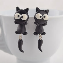 Load image into Gallery viewer, Luokey Cute Animal Earrings For Women Hanging 3D Cartoon Lovely Dog Stud Earrings Flower Panda Polymer Clay Girls Earing Jewelry
