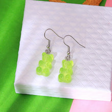 Load image into Gallery viewer, 1 Pair Creative Cute Mini Gummy Bear Earrings Minimalism Cartoon Design Female Ear Hooks Danglers Jewelry Gift
