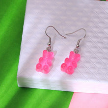 Load image into Gallery viewer, 1 Pair Creative Cute Mini Gummy Bear Earrings Minimalism Cartoon Design Female Ear Hooks Danglers Jewelry Gift
