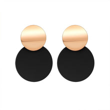 Load image into Gallery viewer, POXAM New Korean Statement Round Earrings For Women Geometric Gold Shell Fluff Dangle Drop Earrings Brincos 2020 Fashion Jewelry
