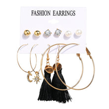 Load image into Gallery viewer, 2020 Women Earrings Set Acrylic Pearl Earrings For Women Acrylic Earrings New Set Bohemian Leopard Tassel Stud Earrings Jewelry
