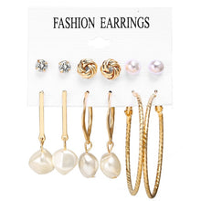 Load image into Gallery viewer, 2020 Women Earrings Set Acrylic Pearl Earrings For Women Acrylic Earrings New Set Bohemian Leopard Tassel Stud Earrings Jewelry

