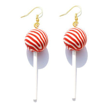 Load image into Gallery viewer, Earring For Women Resin Lollipop Drop Earrings Children Jewelry Custom Made Handmade Cute Girls Cotton Candy Gift
