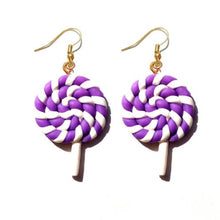 Load image into Gallery viewer, Earring For Women Resin Lollipop Drop Earrings Children Jewelry Custom Made Handmade Cute Girls Cotton Candy Gift
