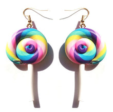 Load image into Gallery viewer, Earring For Women Resin Lollipop Drop Earrings Children Jewelry Custom Made Handmade Cute Girls Cotton Candy Gift
