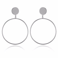 Load image into Gallery viewer, IPARAM 2020 New Big Circle Round Hoop Earrings for Women's Fashion Statement Golden Punk Charm Earrings Party Jewelry
