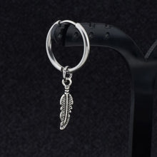 Load image into Gallery viewer, SOHOT Hot Dangle Long Tassel Unisex Hoop Earrings Punk Metal Jewelry Brincos Silver Color Star Cross Pendant Exaggerate Design
