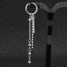 Load image into Gallery viewer, SOHOT Hot Dangle Long Tassel Unisex Hoop Earrings Punk Metal Jewelry Brincos Silver Color Star Cross Pendant Exaggerate Design
