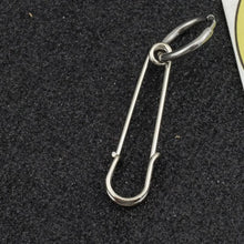 Load image into Gallery viewer, SOHOT Hot Dangle Long Tassel Unisex Hoop Earrings Punk Metal Jewelry Brincos Silver Color Star Cross Pendant Exaggerate Design
