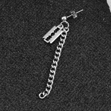 Load image into Gallery viewer, SOHOT Hot Dangle Long Tassel Unisex Hoop Earrings Punk Metal Jewelry Brincos Silver Color Star Cross Pendant Exaggerate Design

