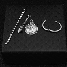 Load image into Gallery viewer, SOHOT Hot Dangle Long Tassel Unisex Hoop Earrings Punk Metal Jewelry Brincos Silver Color Star Cross Pendant Exaggerate Design
