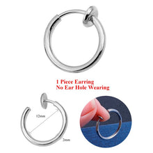 Load image into Gallery viewer, SOHOT Hot Dangle Long Tassel Unisex Hoop Earrings Punk Metal Jewelry Brincos Silver Color Star Cross Pendant Exaggerate Design
