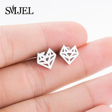 Load image into Gallery viewer, SMJEL Stainless Steel Ballet Stud Earrings for Women Girls Fashion Flower Heart Bird Small Earings Jewelry Pendientes Gifts
