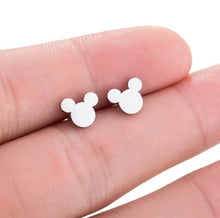 Load image into Gallery viewer, SMJEL Stainless Steel Ballet Stud Earrings for Women Girls Fashion Flower Heart Bird Small Earings Jewelry Pendientes Gifts
