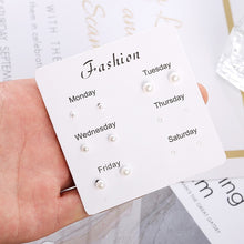 Load image into Gallery viewer, Luokey City 2020 Fashion Korean Stud Earrings For Women New Small Heart Moon Star Pearl Earrings Set Wedding Jewelry Accessories
