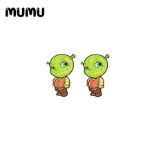 Load image into Gallery viewer, 2020 New Shrek Stud Earring Cartoon Shrek Acrylic Earring Epoxy Resin Handcraft Jewelry Fashion Earrings
