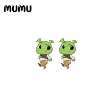 Load image into Gallery viewer, 2020 New Shrek Stud Earring Cartoon Shrek Acrylic Earring Epoxy Resin Handcraft Jewelry Fashion Earrings

