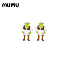 Load image into Gallery viewer, 2020 New Shrek Stud Earring Cartoon Shrek Acrylic Earring Epoxy Resin Handcraft Jewelry Fashion Earrings
