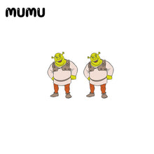 Load image into Gallery viewer, 2020 New Shrek Stud Earring Cartoon Shrek Acrylic Earring Epoxy Resin Handcraft Jewelry Fashion Earrings
