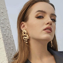 Load image into Gallery viewer, Female popular earring dragon high-grade metal personality pendant unique design temperament jewelry party gift jewelry
