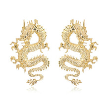 Load image into Gallery viewer, Female popular earring dragon high-grade metal personality pendant unique design temperament jewelry party gift jewelry
