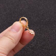 Load image into Gallery viewer, 1PC Ear Piercing Jewelry Cross Star Love Heart 20G Gold Hoop With Cz Pendant Cartilage Helix Rook Earring
