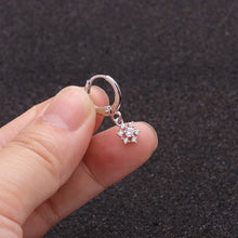 Load image into Gallery viewer, 1PC Ear Piercing Jewelry Cross Star Love Heart 20G Gold Hoop With Cz Pendant Cartilage Helix Rook Earring

