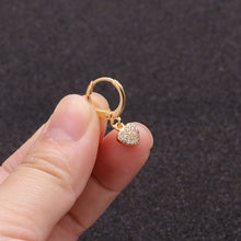 Load image into Gallery viewer, 1PC Ear Piercing Jewelry Cross Star Love Heart 20G Gold Hoop With Cz Pendant Cartilage Helix Rook Earring
