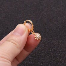Load image into Gallery viewer, 1PC Ear Piercing Jewelry Cross Star Love Heart 20G Gold Hoop With Cz Pendant Cartilage Helix Rook Earring
