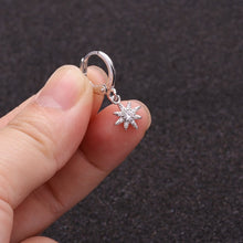 Load image into Gallery viewer, 1PC Ear Piercing Jewelry Cross Star Love Heart 20G Gold Hoop With Cz Pendant Cartilage Helix Rook Earring
