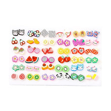 Load image into Gallery viewer, 36Pairs Earrings Mixed Styles Crystal Rhinestone Sun Flower Geometric Animal Plastic Stud Earrings Set For Women Girls Jewelry
