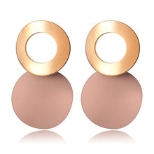 Load image into Gallery viewer, POXAM New Korean Statement Round Earrings For Women Geometric Gold Shell Fluff Dangle Drop Earrings Brincos 2020 Fashion Jewelry
