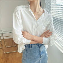 Load image into Gallery viewer, Colorfaith New 2020 Women Spring Summer Blouse Shirts Plaid Fashionable Single Breasted Casual Loose Wild Sweet Pink Tops BL1023
