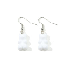 Load image into Gallery viewer, originality statement minimalist dangle earring jelly Polychromatic Bear drop earrings fashion minimalist stud earings for women
