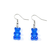 Load image into Gallery viewer, originality statement minimalist dangle earring jelly Polychromatic Bear drop earrings fashion minimalist stud earings for women
