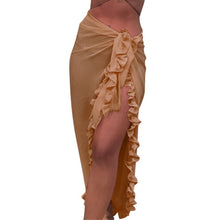 Load image into Gallery viewer, 2020 One Piece Women Beach Skirt Ruffles Sarong Bikini Beach Cover Up Chiffon Wrap Skirts Swimwear Summer Bathing Suit Swimsuits
