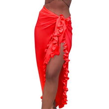 Load image into Gallery viewer, 2020 One Piece Women Beach Skirt Ruffles Sarong Bikini Beach Cover Up Chiffon Wrap Skirts Swimwear Summer Bathing Suit Swimsuits

