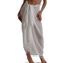 Load image into Gallery viewer, 2020 One Piece Women Beach Skirt Ruffles Sarong Bikini Beach Cover Up Chiffon Wrap Skirts Swimwear Summer Bathing Suit Swimsuits
