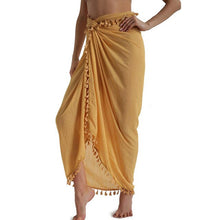 Load image into Gallery viewer, 2020 One Piece Women Beach Skirt Ruffles Sarong Bikini Beach Cover Up Chiffon Wrap Skirts Swimwear Summer Bathing Suit Swimsuits
