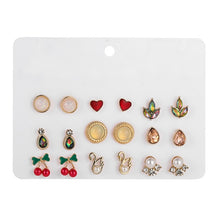 Load image into Gallery viewer, 2020 New Statement Mixed Crystal Rhinestone Pearl Stud Earrings For Women Trendy Resin Flower Heart Shape Wedding Earrings Gift
