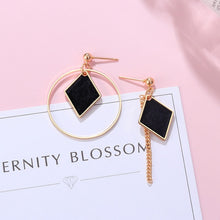 Load image into Gallery viewer, POXAM New Korean Statement Earrings for women Black Cute Arcylic Geometric Dangle Drop Gold Earings Brincos 2020 Fashion Jewelry
