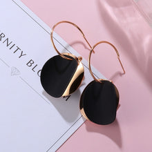 Load image into Gallery viewer, POXAM New Korean Statement Earrings for women Black Cute Arcylic Geometric Dangle Drop Gold Earings Brincos 2020 Fashion Jewelry

