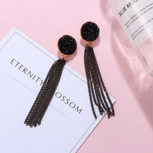 Load image into Gallery viewer, POXAM New Korean Statement Earrings for women Black Cute Arcylic Geometric Dangle Drop Gold Earings Brincos 2020 Fashion Jewelry
