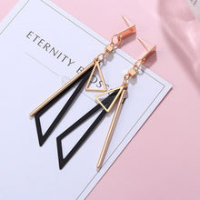 Load image into Gallery viewer, POXAM New Korean Statement Earrings for women Black Cute Arcylic Geometric Dangle Drop Gold Earings Brincos 2020 Fashion Jewelry
