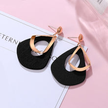 Load image into Gallery viewer, POXAM New Korean Statement Earrings for women Black Cute Arcylic Geometric Dangle Drop Gold Earings Brincos 2020 Fashion Jewelry
