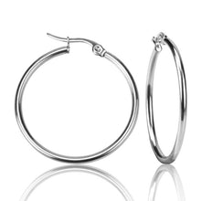 Load image into Gallery viewer, LUXUSTEEL 1Pair Stainless Steel Ear Hoop Earrings Circle aretes Mujer Round Gold Earring Fashion Lead Nickel Free Jewelry Brinco
